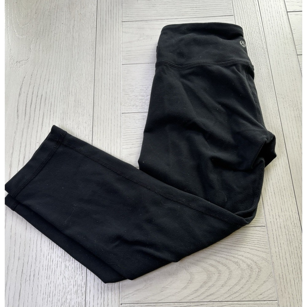 Lululemon Wunder Under Crop Women's Black Yoga Pants Size: 4